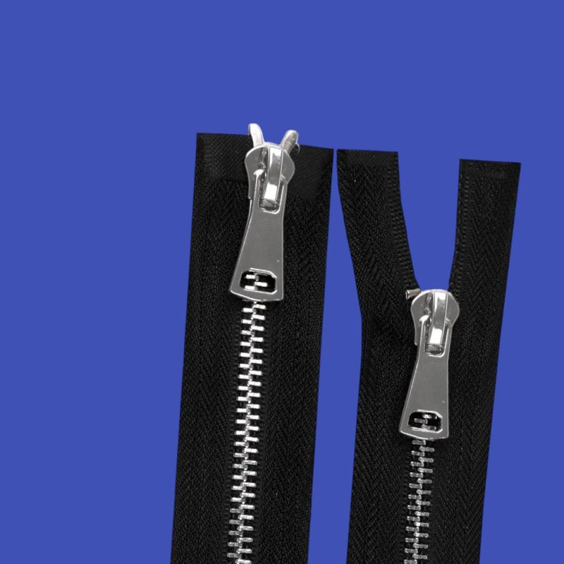 Casa si Gradina - Decoratiuni - DIY - Articole mercerie - Fermoar metalic detasabil cu 2 cursoare Crisalida, lungime 60 cm, Negru - Infinity.ro