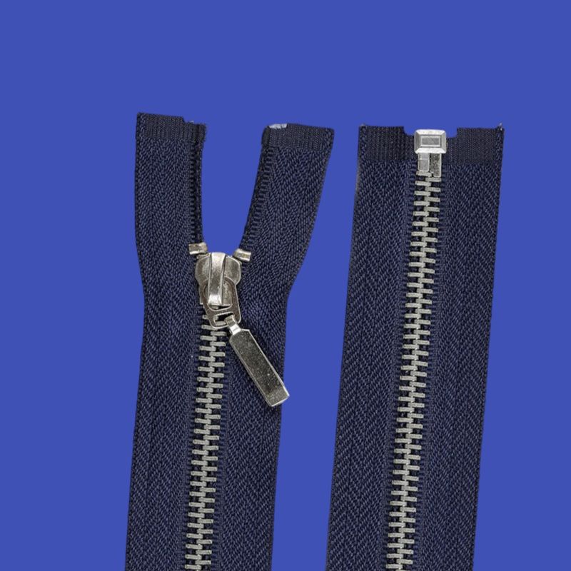 Casa si Gradina - Decoratiuni - DIY - Articole mercerie - Fermoar metalic detasabil Crisalida, lungime 80 cm, Bleumarin - Infinity.ro