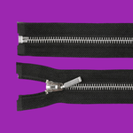Casa si Gradina - Decoratiuni - DIY - Articole mercerie - Fermoar metalic detasabil, lungime 80 cm, Negru - Infinity.ro