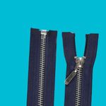 Casa si Gradina - Decoratiuni - DIY - Articole mercerie - Fermoar metalic detasabil Crisalida, lungime 80 cm, Bleumarin - Infinity.ro