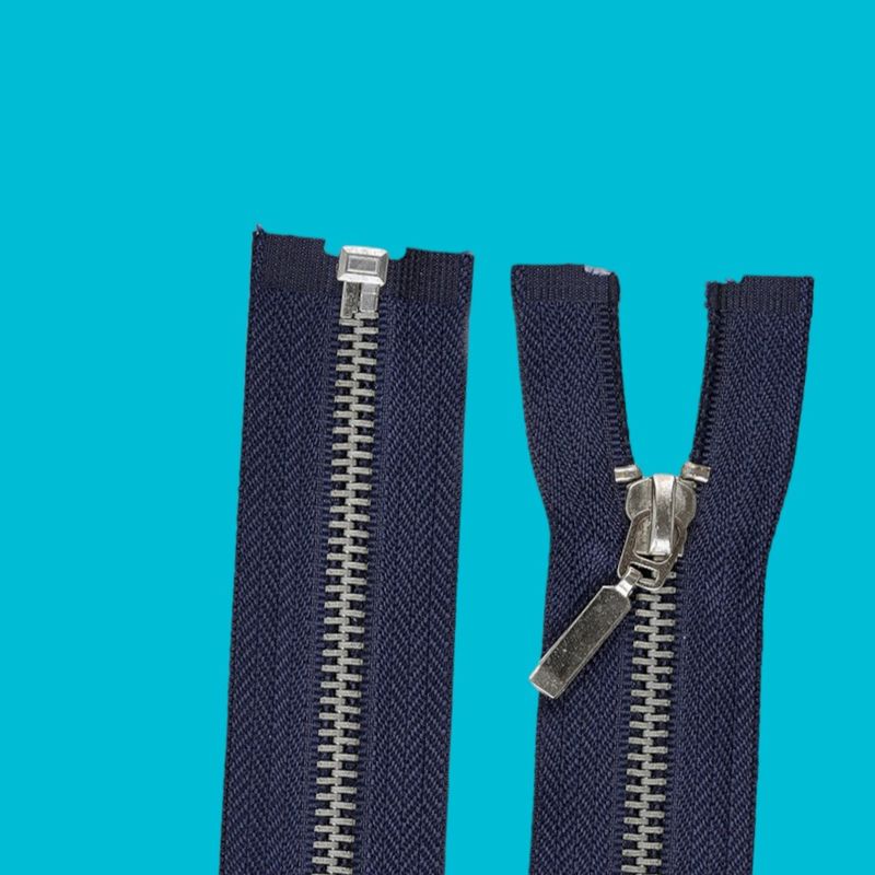 Casa si Gradina - Decoratiuni - DIY - Articole mercerie - Fermoar metalic detasabil Crisalida, lungime 80 cm, Bleumarin - Infinity.ro