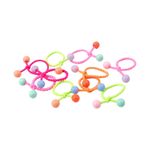 Fashion, accesorii si bijuterii - Copii - Accesorii copii - Accesorii pentru par copii - Set 10 elastice par pentru fetite Crisalida, cu margele rotunde, Multicolor - Infinity.ro