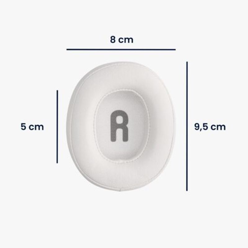 Laptop, Telefoane si Tablete - Wearables si gadgeturi - Gadgeturi - Accesorii SMART - Set 2 Earpads kwmobile pentru JBL Tune 700BT /Tune 750BT/Tune 750BTNC, Piele ecologica, Alb, 59040.02 - Infinity.ro