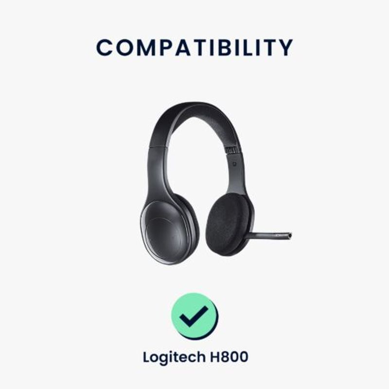 PC, gaming si accesorii - Gaming - Accesorii gaming - Controlere, Volane si Casti gaming - Set 2 Perne de urechi pentru casti Logitech H800, Kwmobile, Negru, Spuma cu memorie, 47093.01 - Infinity.ro