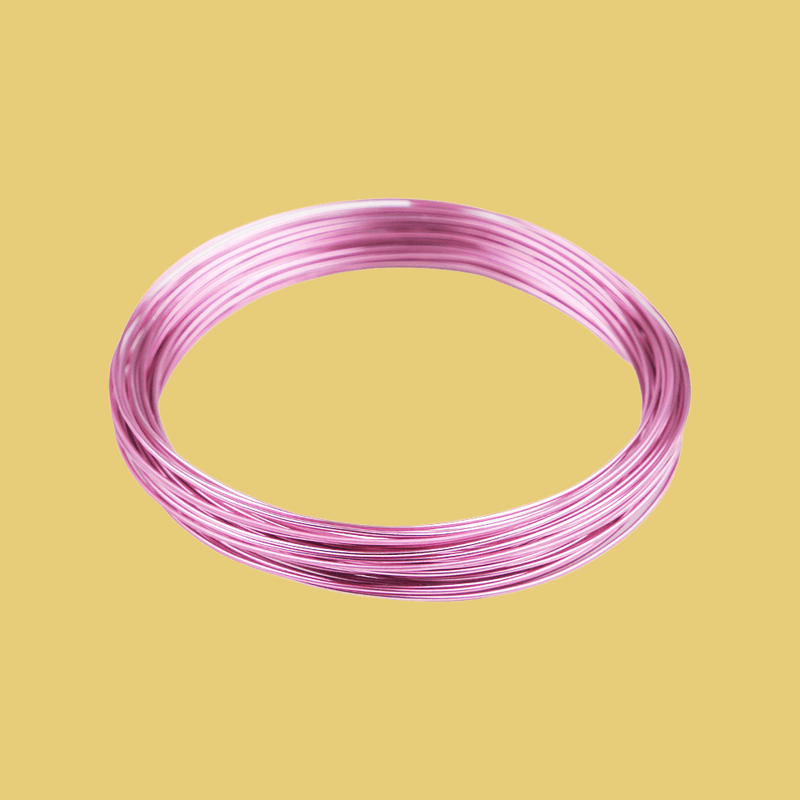 Jucarii, Copii si Bebe - Jucarii si jocuri - Jucarii & jocuri educative - Seturi de artizanat - Sarma aluminiu pentru decoratiuni, diametru 1 mm, lungime 10 m, Roz - Infinity.ro