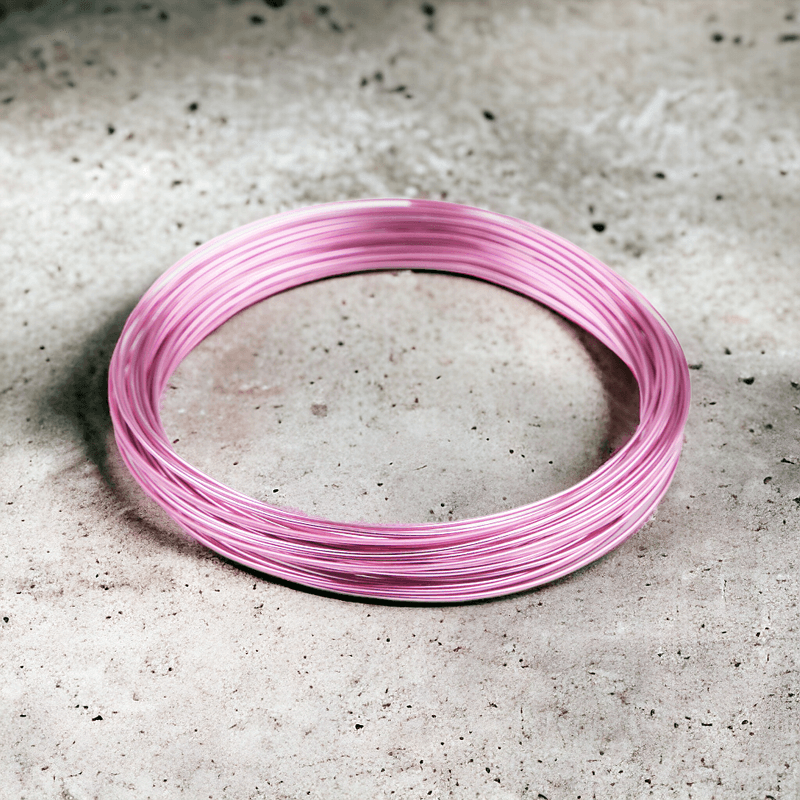 Jucarii, Copii si Bebe - Jucarii si jocuri - Jucarii & jocuri educative - Seturi de artizanat - Sarma aluminiu pentru decoratiuni, diametru 1 mm, lungime 10 m, Roz - Infinity.ro