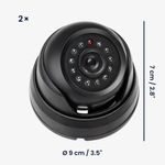 Casa si Gradina - Electrice - Smart Home - Accesorii control acces si supraveghere - Set 2 Camere de supraveghere false cu lumini LED, Kwmobile, Negru, Plastic, 53927.02.01 - Infinity.ro