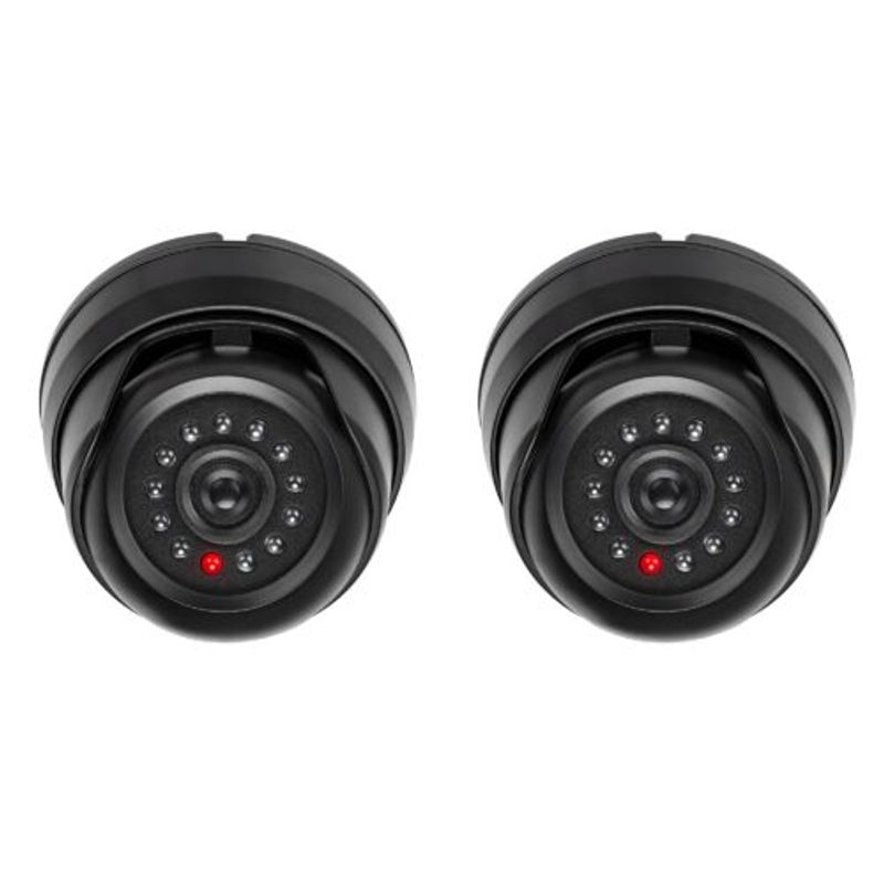 Casa si Gradina - Electrice - Smart Home - Accesorii control acces si supraveghere - Set 2 Camere de supraveghere false cu lumini LED, Kwmobile, Negru, Plastic, 53927.02.01 - Infinity.ro