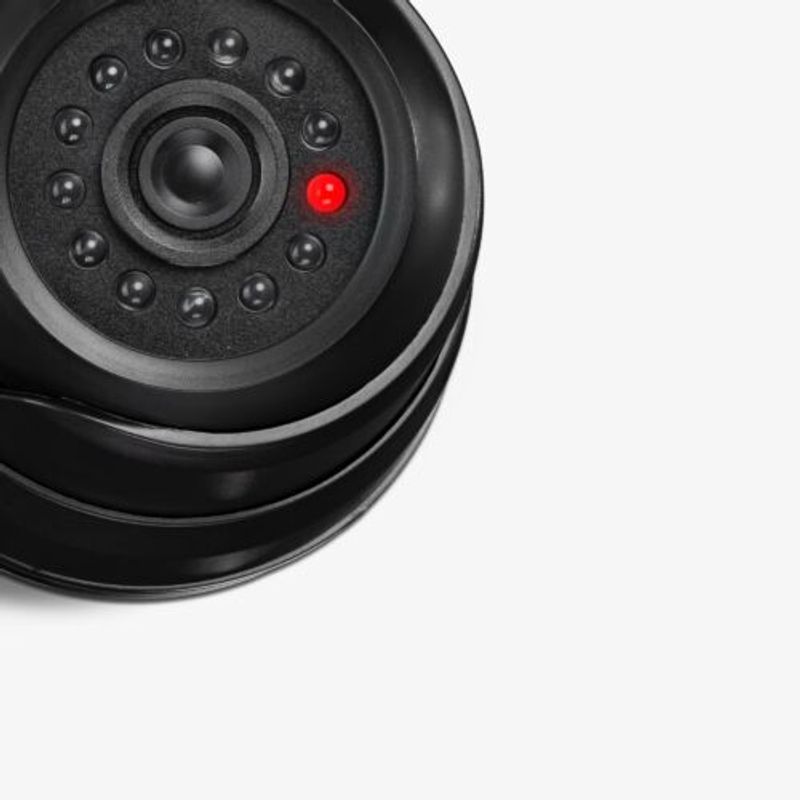 Casa si Gradina - Electrice - Smart Home - Accesorii control acces si supraveghere - Set 2 Camere de supraveghere false cu lumini LED, Kwmobile, Negru, Plastic, 53927.02.01 - Infinity.ro