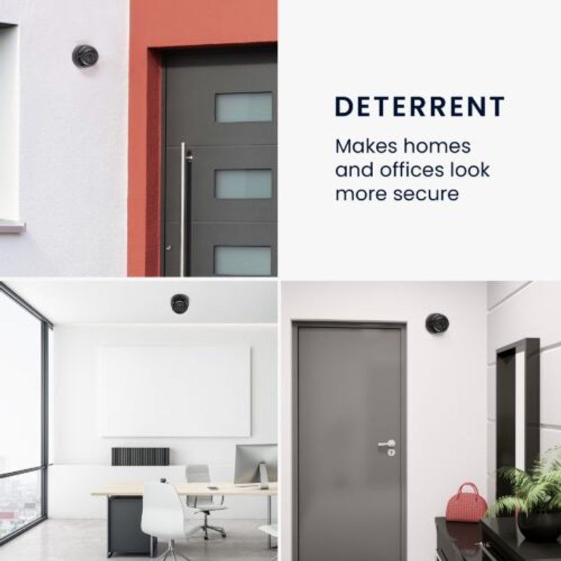 Casa si Gradina - Electrice - Smart Home - Accesorii control acces si supraveghere - Set 2 Camere de supraveghere false cu lumini LED, Kwmobile, Negru, Plastic, 53927.02.01 - Infinity.ro