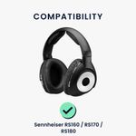 Laptop, Telefoane si Tablete - Wearables si gadgeturi - Gadgeturi - Accesorii SMART - Set 2 Perne de urechi pentru casti Sennheiser RS160/RS170/RS180, Kwmobile, Negru, Textil, 59704.01 - Infinity.ro