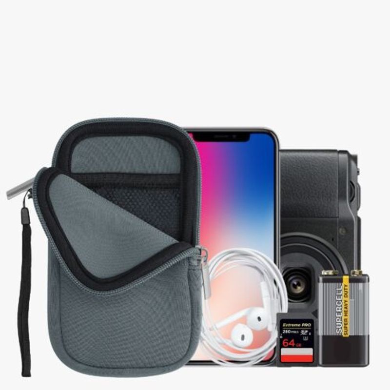 Laptop, Telefoane si Tablete - Telefoane mobile si accesorii - Accesorii Telefoane - Huse telefoane - Husa universala pentru telefon, M, 5.5", Neopren, Gri, 46188.2.12 - Infinity.ro