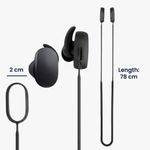 Laptop, Telefoane si Tablete - Wearables si gadgeturi - Gadgeturi - Accesorii SMART - Curea pentru casti Bose QuietComfort Earbuds, Kwmobile, Negru, Silicon, 59280.01 - Infinity.ro