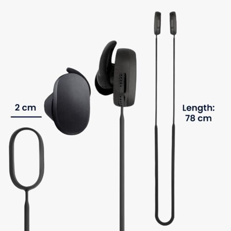 Laptop, Telefoane si Tablete - Wearables si gadgeturi - Gadgeturi - Accesorii SMART - Curea pentru casti Bose QuietComfort Earbuds, Kwmobile, Negru, Silicon, 59280.01 - Infinity.ro