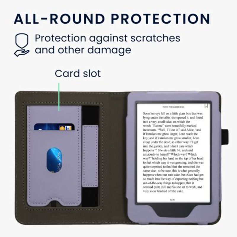 Laptop, Telefoane si Tablete - Tablete si accesorii tablete - Accesorii Tablete - Huse tablete - Husa kwmobile pentru Kobo Clara 2E, Piele ecologica, Mov, 60052.108 - Infinity.ro