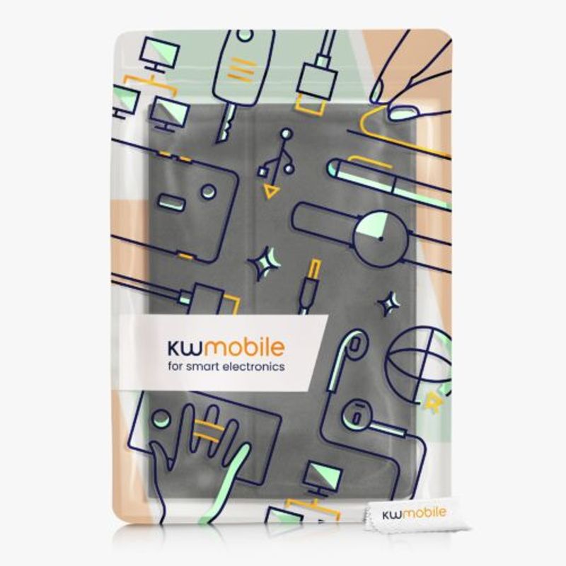 Laptop, Telefoane si Tablete - Tablete si accesorii tablete - Accesorii Tablete - Huse tablete - Book Cover kwmobile pentru Samsung Galaxy Tab S6 Lite/Galaxy Tab S6 Lite (2022), Piele ecologica, Negru, 60308.01 - Infinity.ro