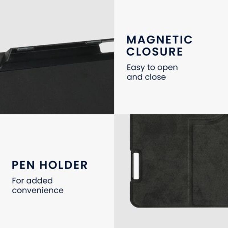 Laptop, Telefoane si Tablete - Tablete si accesorii tablete - Accesorii Tablete - Huse tablete - Book Cover kwmobile pentru Samsung Galaxy Tab S6 Lite/Galaxy Tab S6 Lite (2022), Piele ecologica, Negru, 60308.01 - Infinity.ro