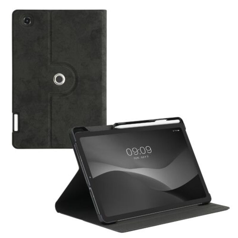 Laptop, Telefoane si Tablete - Tablete si accesorii tablete - Accesorii Tablete - Huse tablete - Book Cover kwmobile pentru Samsung Galaxy Tab S6 Lite/Galaxy Tab S6 Lite (2022), Piele ecologica, Negru, 60308.01 - Infinity.ro