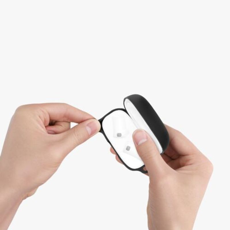 Laptop, Telefoane si Tablete - Wearables si gadgeturi - Wearables - Accesorii wearables - Husa kwmobile pentru JBL Tune 230 NC TWS/Tune T230NC, Silicon, Negru/Alb, 58870.02 - Infinity.ro