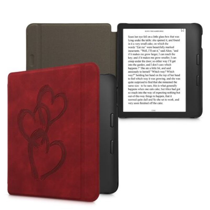 Laptop, Telefoane si Tablete - Tablete si accesorii tablete - Accesorii Tablete - Huse tablete - Husa kwmobile pentru Kobo Libra 2, Piele ecologica, Visiniu, 56579.05 - Infinity.ro