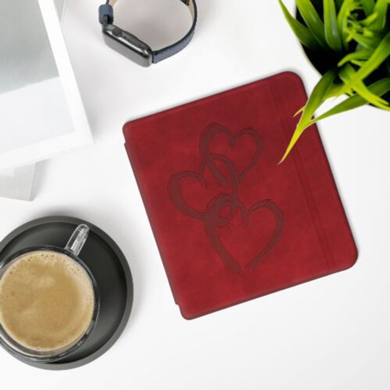 Laptop, Telefoane si Tablete - Tablete si accesorii tablete - Accesorii Tablete - Huse tablete - Husa kwmobile pentru Kobo Libra 2, Piele ecologica, Visiniu, 56579.05 - Infinity.ro