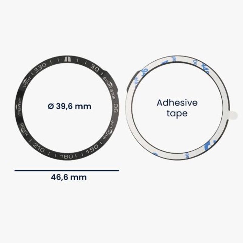Laptop, Telefoane si Tablete/Wearables si gadgeturi/Gadgeturi/Accesorii SMART - Rama cadran pentru Garmin Fenix 7, Kwmobile, Negru/Argintiu, Aluminiu, 58350.01 - Infinity.ro