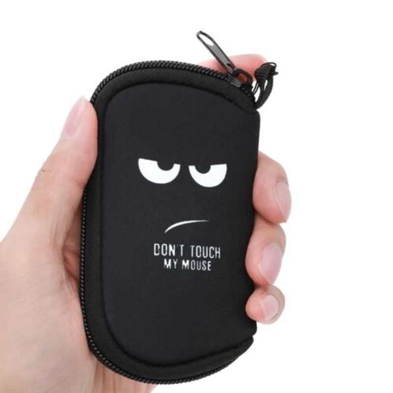 Laptop, Telefoane si Tablete - Laptopuri si accesorii - Piese laptop - Tastaturi laptop - Husa pentru mouse Apple Magic Mouse 2/Magic Mouse 1, Kwmobile, Negru/Alb, Neopren, 51118.01 - Infinity.ro