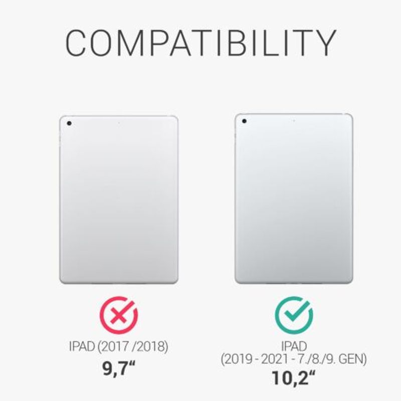 Laptop, Telefoane si Tablete - Tablete si accesorii tablete - Accesorii Tablete - Huse tablete - Husa pentru tableta Apple iPad 10.2" (2020)/iPad 10.2" (2021), Kwmobile, Multicolor, Piele ecologica, 50342.03 - Infinity.ro