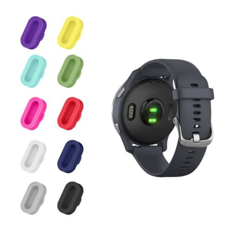 Laptop, Telefoane si Tablete/Wearables si gadgeturi/Gadgeturi/Accesorii SMART - Set 10 Dopuri de praf pentru Garmin Venu/Forerunner/Vivomove, Kwmobile, Multicolor, Silicon, 58454.32 - Infinity.ro