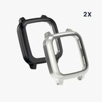 Laptop, Telefoane si Tablete/Wearables si gadgeturi/Gadgeturi/Accesorii SMART - Husa Kwmobile pentru Garmin Venu Sq 2 Music/Venu Sq 2, Negru/Gri, Silicon, 60372.04 - Infinity.ro