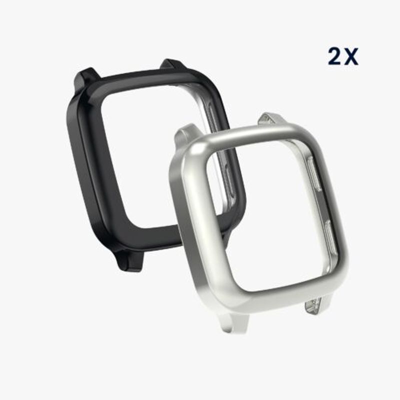 Laptop, Telefoane si Tablete/Wearables si gadgeturi/Gadgeturi/Accesorii SMART - Husa Kwmobile pentru Garmin Venu Sq 2 Music/Venu Sq 2, Negru/Gri, Silicon, 60372.04 - Infinity.ro