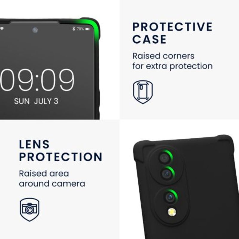 Laptop, Telefoane si Tablete - Telefoane mobile si accesorii - Accesorii Telefoane - Huse telefoane - Husa kwmobile pentru Honor 70, Silicon, Negru, 59904.47 - Infinity.ro