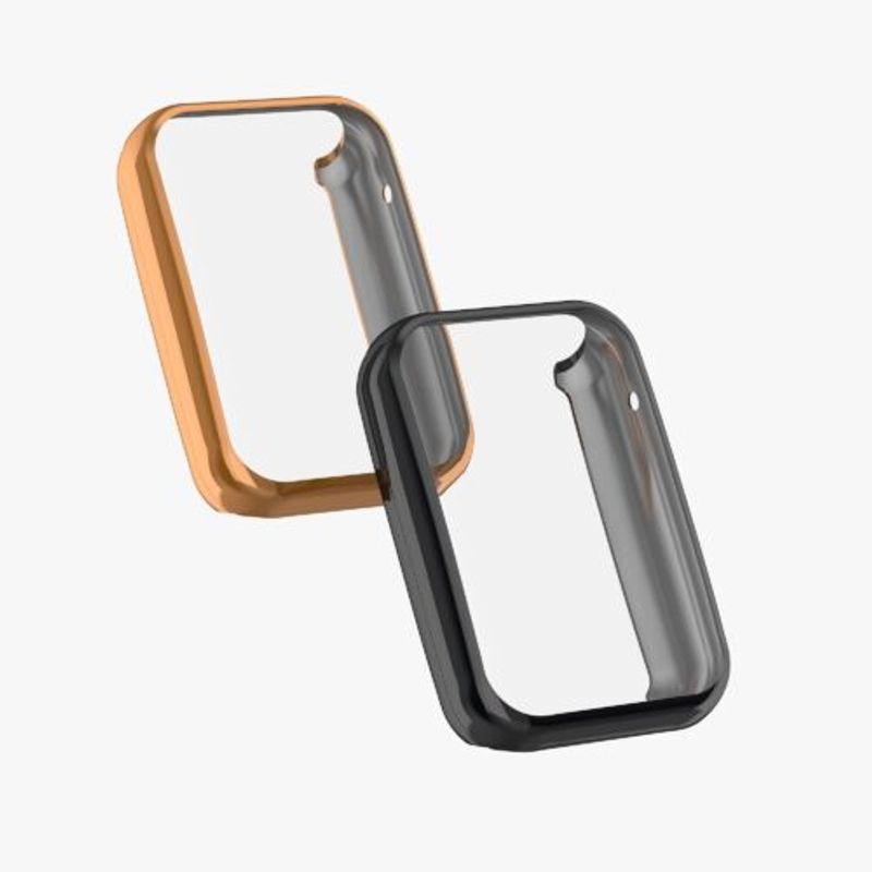 Laptop, Telefoane si Tablete - Wearables si gadgeturi - Gadgeturi - Accesorii SMART - Set 2 huse kwmobile pentru Xiaomi Mi Band 7 Pro, Silicon, Negru/Auriu, 59605.04 - Infinity.ro