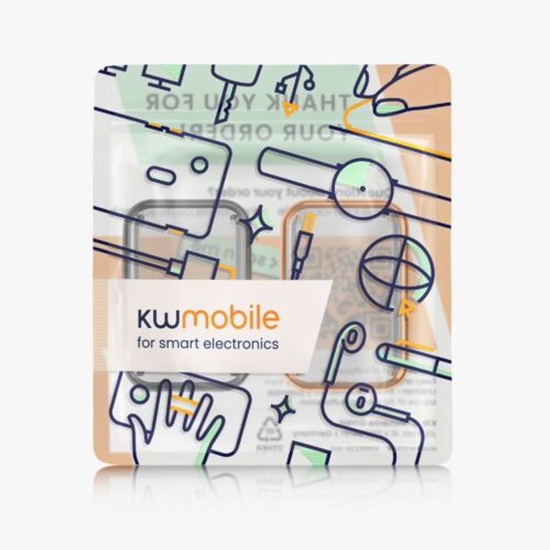 Laptop, Telefoane si Tablete - Wearables si gadgeturi - Gadgeturi - Accesorii SMART - Set 2 huse kwmobile pentru Xiaomi Mi Band 7 Pro, Silicon, Negru/Auriu, 59605.04 - Infinity.ro