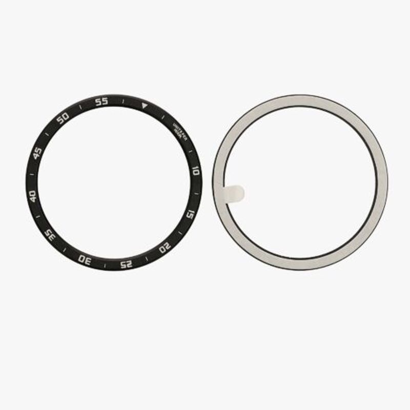 Laptop, Telefoane si Tablete/Wearables si gadgeturi/Gadgeturi/Accesorii SMART - Rama cadran kwmobile pentru Samsung Galaxy Watch 5 (44mm), Aluminiu, Negru/Gri, 60203.01 - Infinity.ro