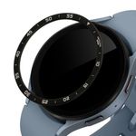 Laptop, Telefoane si Tablete/Wearables si gadgeturi/Gadgeturi/Accesorii SMART - Rama cadran kwmobile pentru Samsung Galaxy Watch 5 (44mm), Aluminiu, Negru/Gri, 60203.01 - Infinity.ro