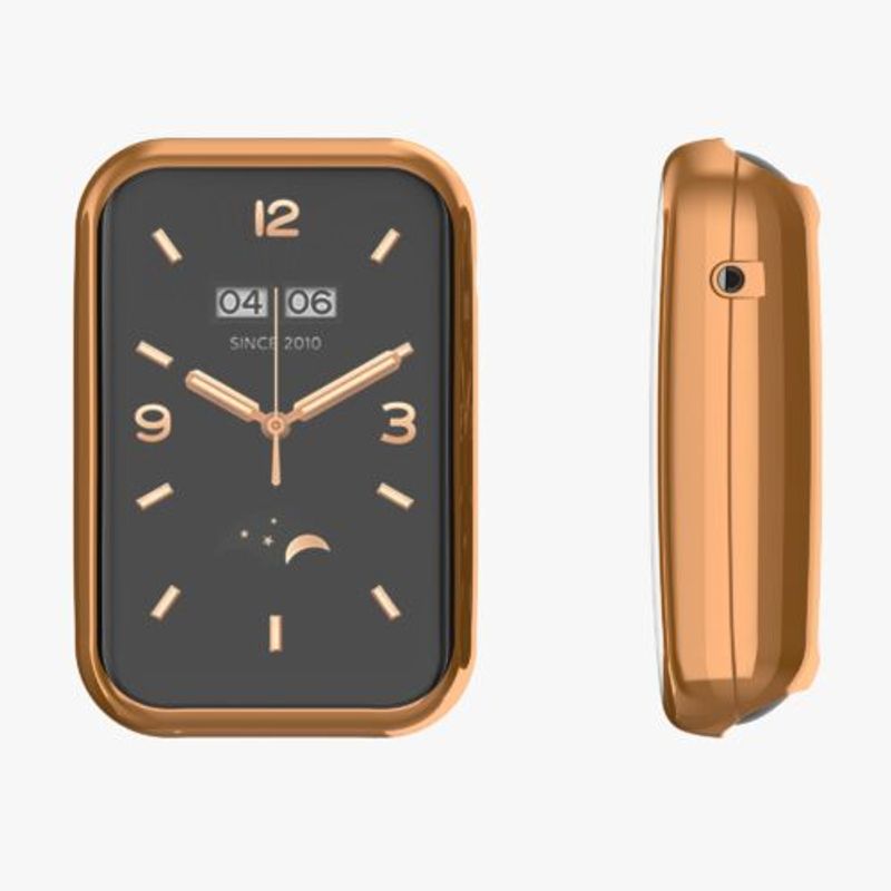 Laptop, Telefoane si Tablete - Wearables si gadgeturi - Gadgeturi - Accesorii SMART - Set 2 huse kwmobile pentru Xiaomi Mi Band 7 Pro, Silicon, Negru/Auriu, 59605.04 - Infinity.ro