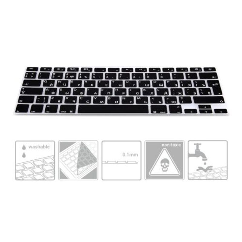 Laptop, Telefoane si Tablete/Laptopuri si accesorii/Piese laptop/Tastaturi laptop - Husa pentru tastatura Apple MacBook Air 13''/MacBook Pro Retina 13''-15'' , 41431.01 - Infinity.ro