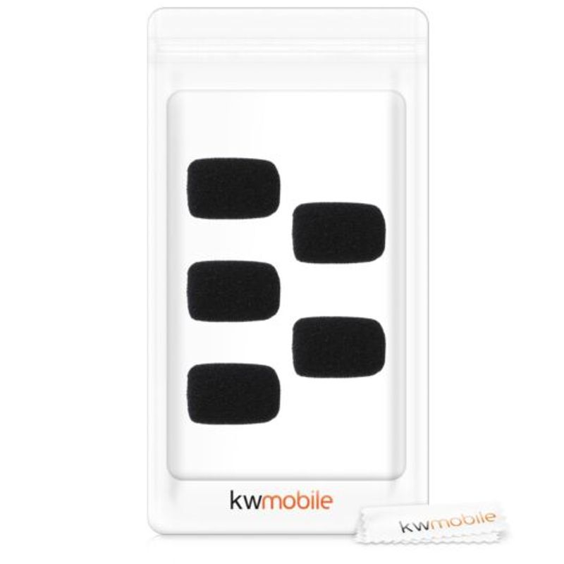 PC, gaming si accesorii - Gaming - Accesorii gaming - Controlere, Volane si Casti gaming - Set 5 Huse pentru microfon 1.8 x 2x 0.8 cm, Kwmobile, Negru, Spuma cu memorie, 51271.02 - Infinity.ro