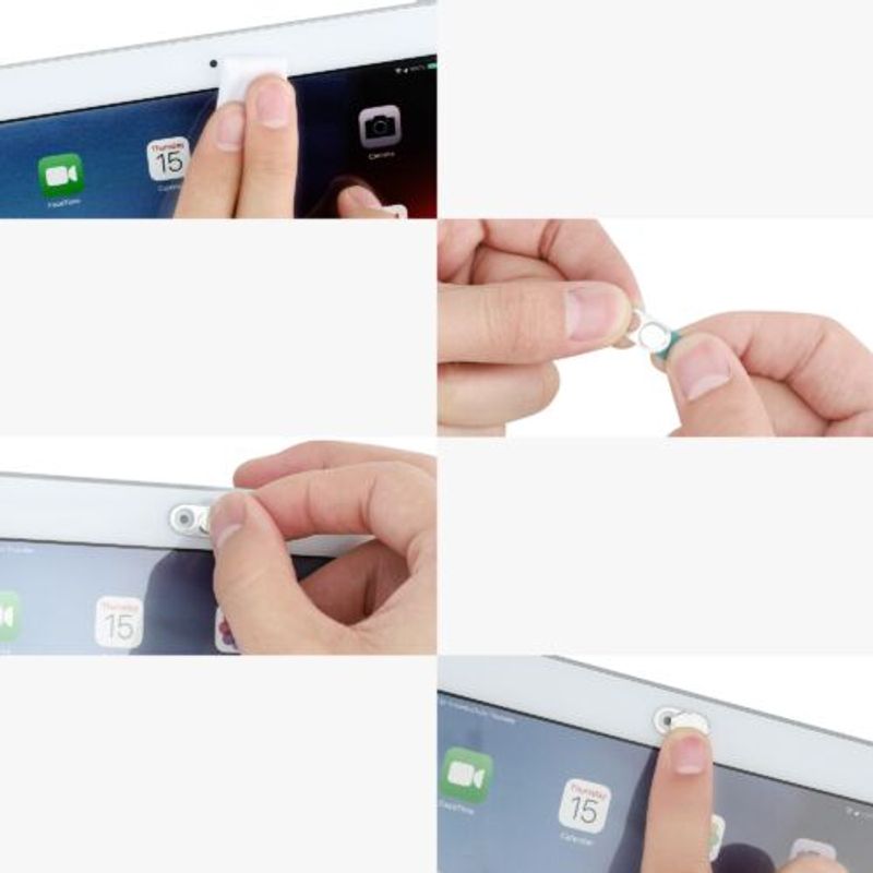 Laptop, Telefoane si Tablete - Laptopuri si accesorii - Piese laptop - Folii protectie si autocolante laptop - Set 3 Protectii pentru camera web de la laptop, Kwmobile, Multicolor, Aluminiu, 58115.01 - Infinity.ro