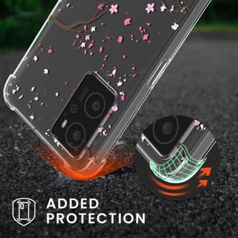 Laptop, Telefoane si Tablete - Telefoane mobile si accesorii - Accesorii Telefoane - Huse telefoane - Bumper kwmobile pentru OPPO A76, Silicon, Transparent/Roz, 60042.01 - Infinity.ro