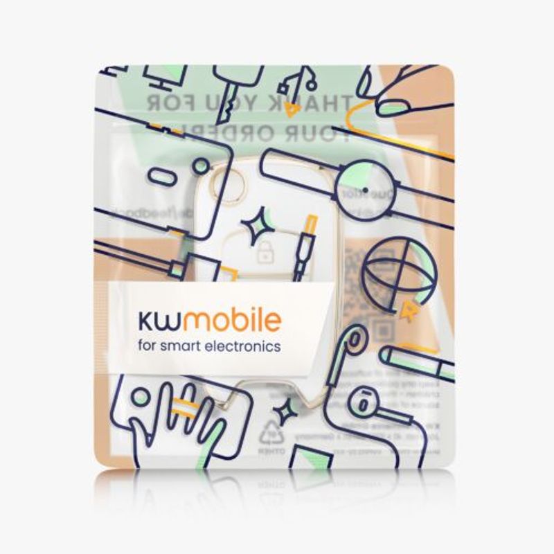 Auto si Moto - Electronice auto - Accesorii electronice auto - Husa Cheie Auto pentru Hyundai 3 Butoane, Kwmobile, Alb/Auriu, Silicon, 56000.02 - Infinity.ro