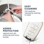 Auto si Moto - Electronice auto - Accesorii electronice auto - Husa Cheie Auto pentru Hyundai 3 Butoane, Kwmobile, Alb/Auriu, Silicon, 56000.02 - Infinity.ro