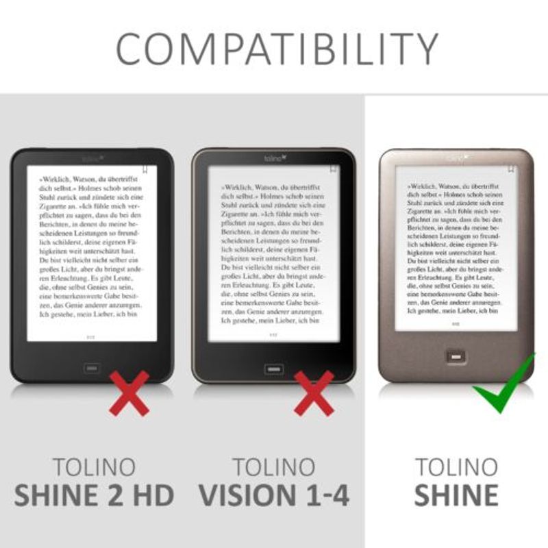 Laptop, Telefoane si Tablete - Tablete si accesorii tablete - Accesorii Tablete - Huse tablete - Husa pentru Tolino Shine, Piele ecologica, Multicolor, 20697.04 - Infinity.ro