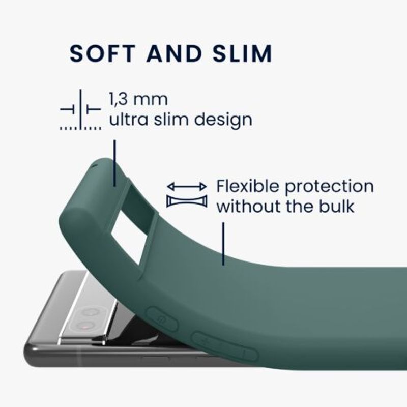 Laptop, Telefoane si Tablete - Telefoane mobile si accesorii - Accesorii Telefoane - Huse telefoane - Husa Kwmobile pentru Google Pixel 6a, Silicon, Verde, 57799.171 - Infinity.ro