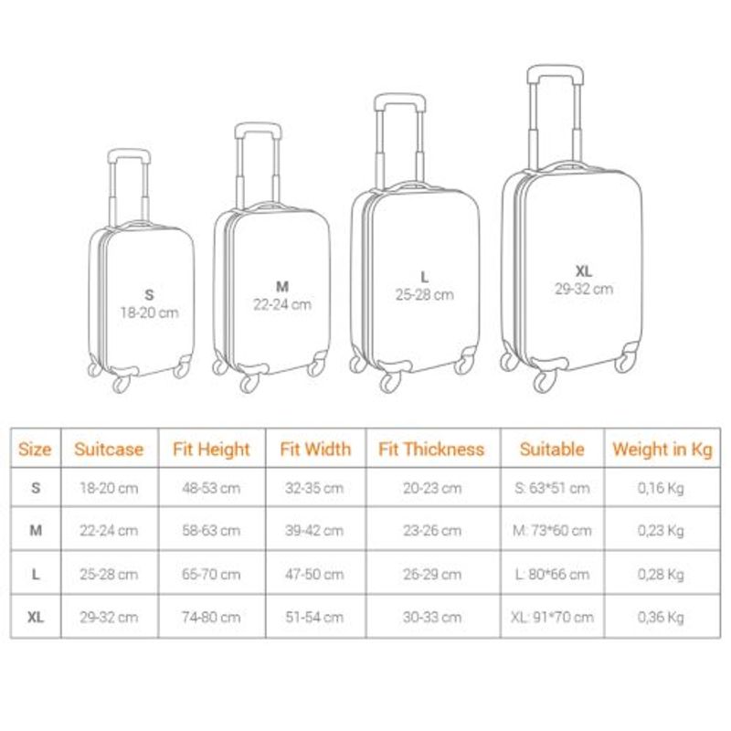 Sport si Outdoor - Camping - Accesorii camping si drumetii - Husa pentru troler marime XL, Kwmobile, Negru/Alb, Lycra, 45230.4.01 - Infinity.ro