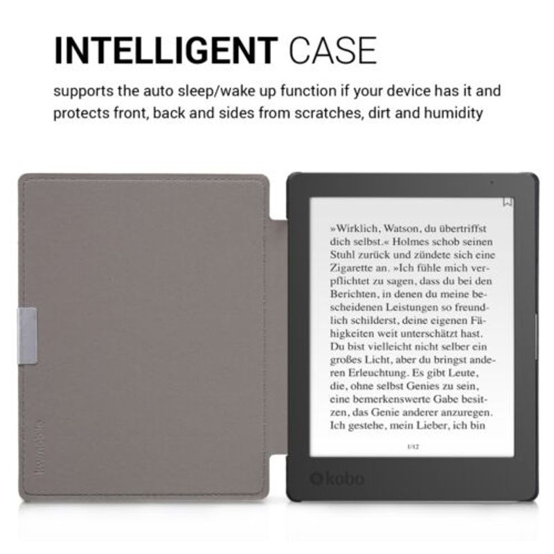 Laptop, Telefoane si Tablete - Tablete si accesorii tablete - Accesorii Tablete - Huse tablete - Husa pentru Kobo Aura Edition 1, Piele ecologica, Maro, 31484.26 - Infinity.ro