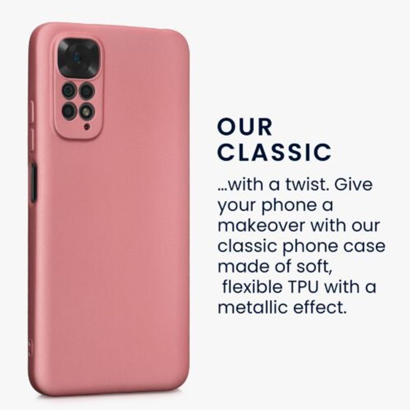 Laptop, Telefoane si Tablete - Telefoane mobile si accesorii - Accesorii Telefoane - Huse telefoane - Husa Kwmobile pentru Xiaomi Redmi Note 11/Redmi Note 11s, Silicon, Rose Gold, 58651.31 - Infinity.ro