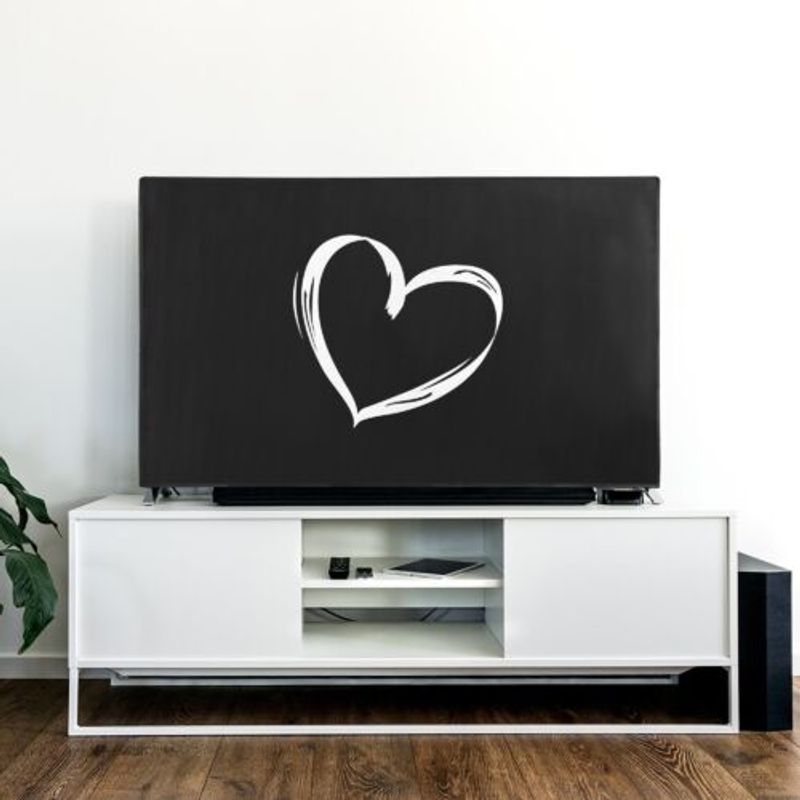 TV, Audio-Video si Foto - Accesorii TV si audio - Accesorii TV - Husa de praf pentru televizor 49-50 inch, Kwmobile, Negru/Alb, Textil, 52798.03 - Infinity.ro