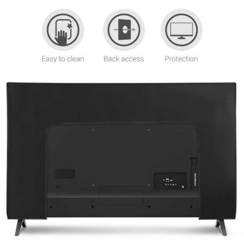 TV, Audio-Video si Foto - Accesorii TV si audio - Accesorii TV - Husa de praf pentru televizor 49-50 inch, Kwmobile, Negru/Alb, Textil, 52798.03 - Infinity.ro